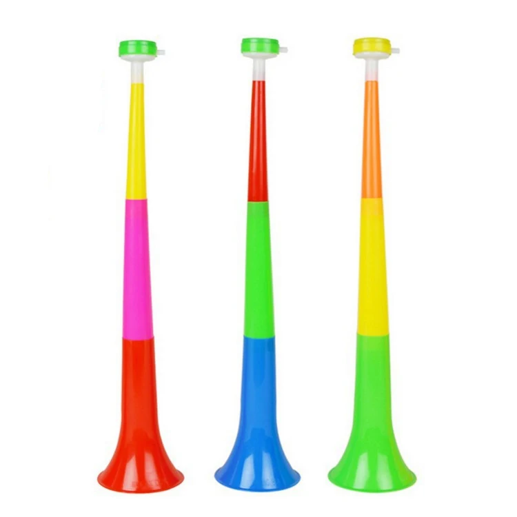 Cheap Collapsible Stadium Horn 24 Inch Plastic Trumpet Blow Horn Whistles for Sporting Events Games School Party