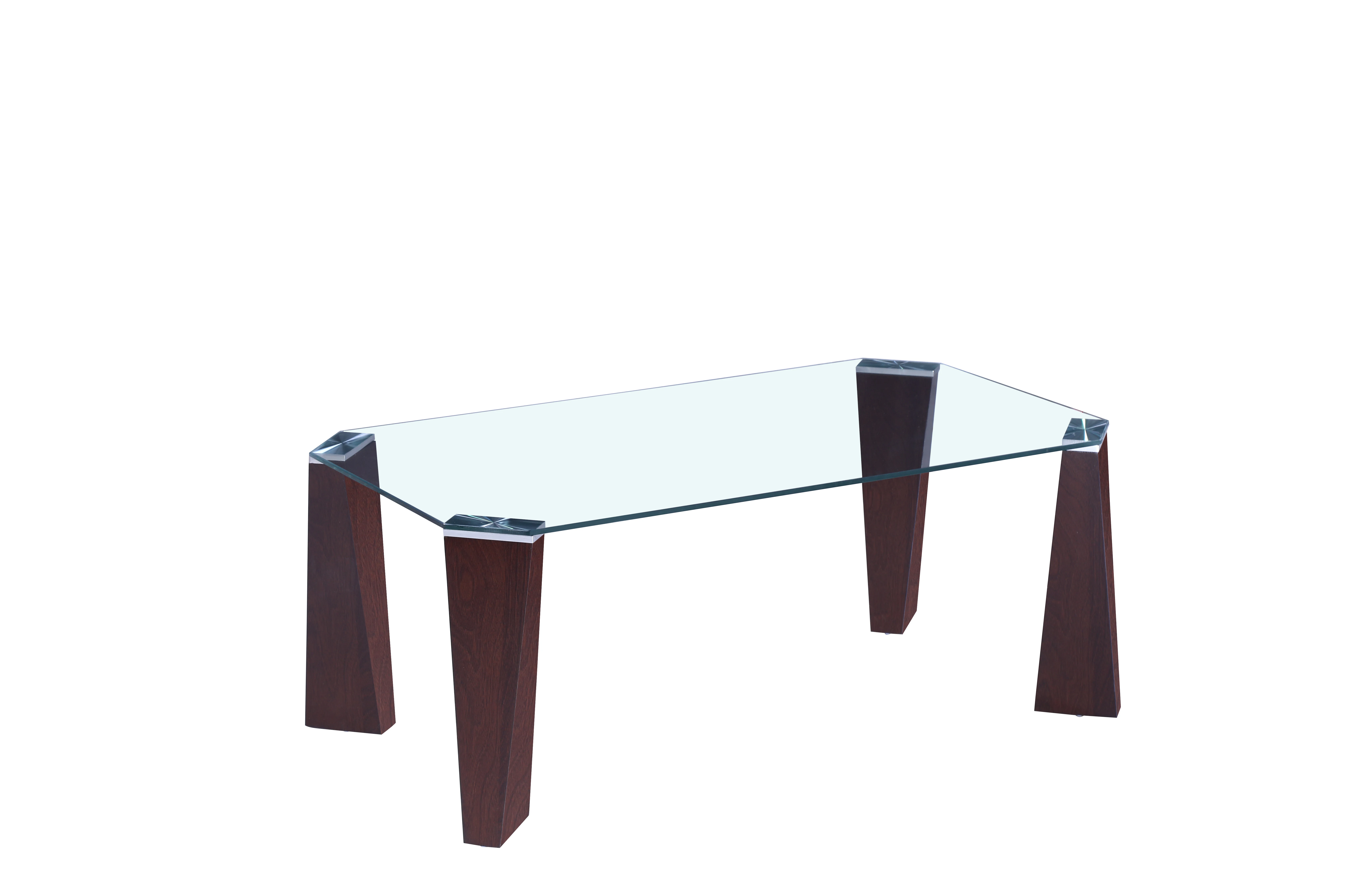 Manufacturer Wholesale Reclaimed wood Legs furniture living room furniture sets Rectangle Durable tempered glass coffee table