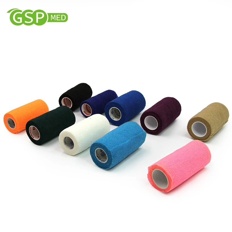 Medical Consumable High Elasticity Colored Elastic Non Woven Self Adhesive Bandage Latex Free 2 5cm 4 5m Choice Accessories OEM