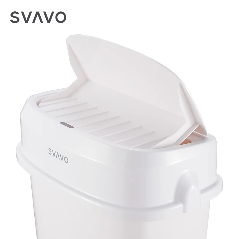 SVAVO 12L lady sanitary bin Plastic hygiene bin foot pedal Smart Waste Bin bathroom Garbage can Automatic diaper trash can