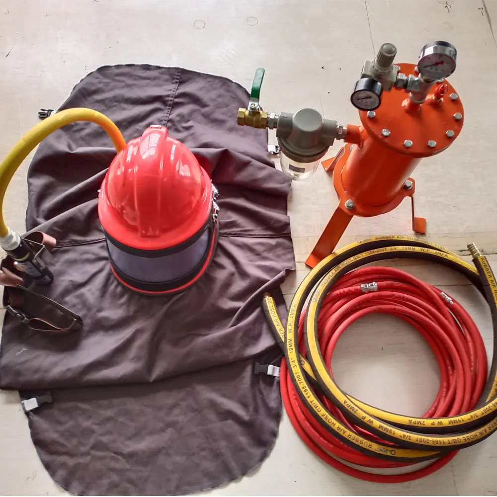 
ABS sandblast helmet with temperature regulator precision filter 