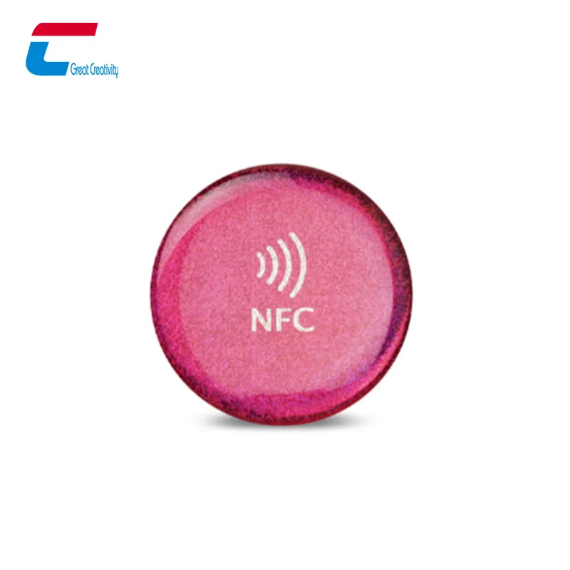 Epoxy Nfc Sticker Ntag213 Ntag215 Ntag216 Chip Waterproof Anti-Metal Nfc Tap Social Media Nfc Tag