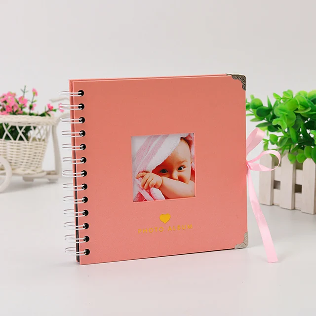 Simple fashion baby photo album student photo album corner guard bow wholesale DIY handmade photo album