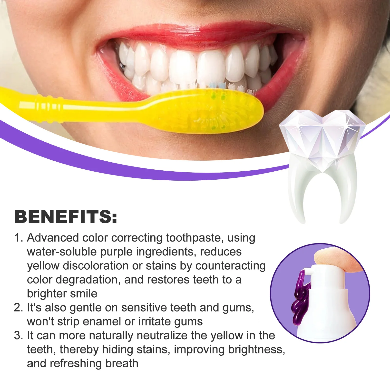 Private Label High Quality Oral Refreshing Natural Ingredients Effective Teeth Whitening Toothpaste