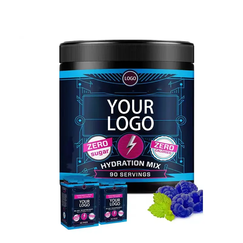 OEM Electrolyte Powder Hydration Packets Lemon Flavour Low Calorie Electrolytes Sweetened with  Electrolytes Energy Drink