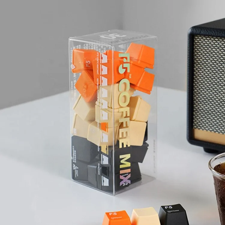 Custom Espresso Drip Coffee Pack Clear PVC Box Capsule Pods Plastic Fold Packaging Box