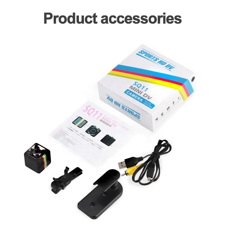 Night Vision Video Voice Recorder SQ11 Mini Camera DV Micro Sport HD 1080P Night Vision Mini Hidden Camera
