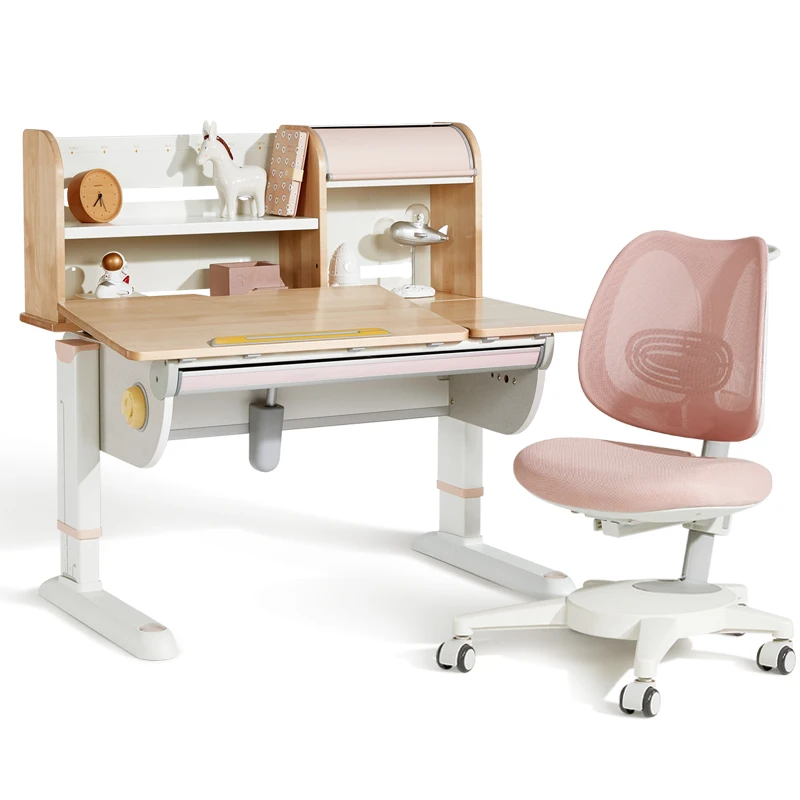 
2m2kids Study Desk and Chair Set Hot Sale Nordic Children Reading Table with Bookshelf Kids Furniture Bedroom Set 