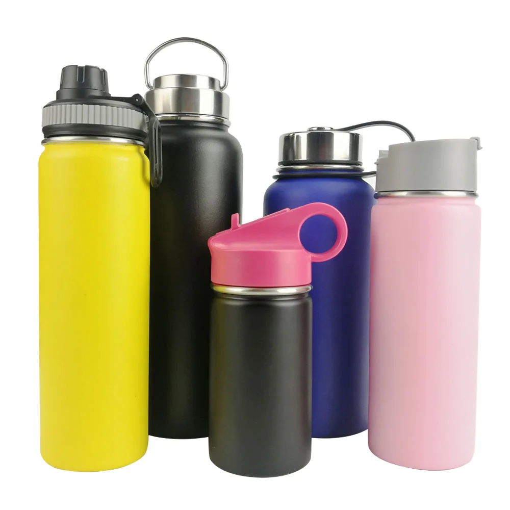 Wide Mouth Stainless Steel Bottle Stopper Custom Plastic Bottle Cap Stainless Steel Water Bottle Lid Easy Open Lid