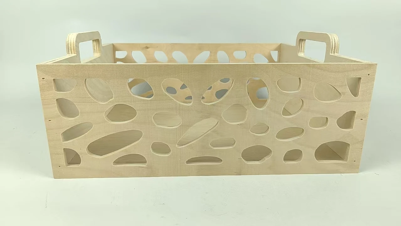 Wooden Box Home Decor Carving Folk Art Style Handmade Model  Pattern Crafts Pine MDF Gift Box