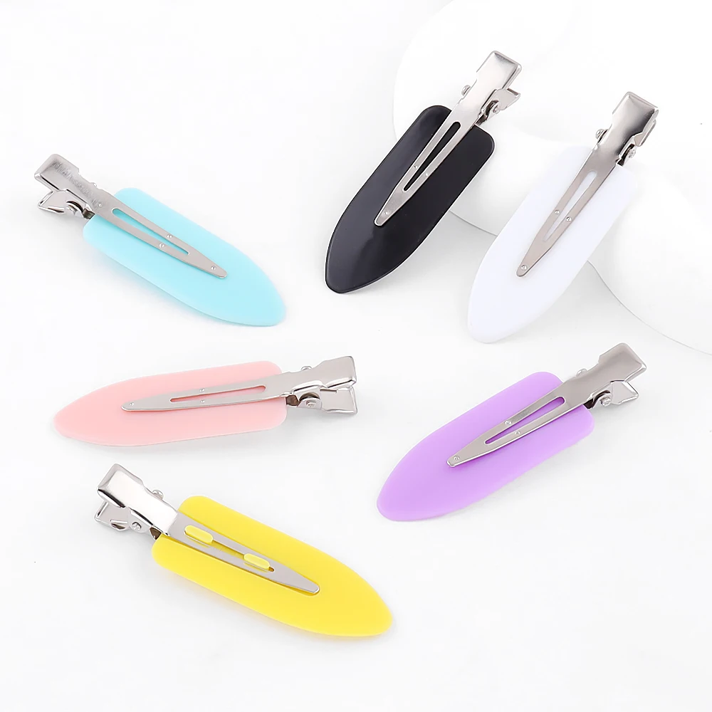 1pc 6cm Glossy No Crease Hairclip European Style Duckbill Hair Clip for Girls and Women PC Material Accessories