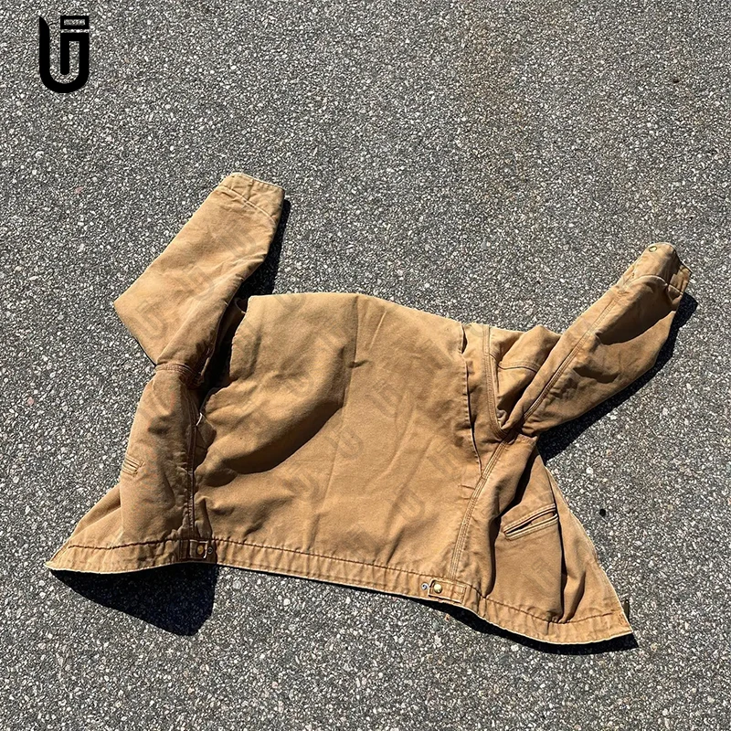 2023 Work Jackets Carpenter Detroit Canvas Trucker Jackets Coats Men