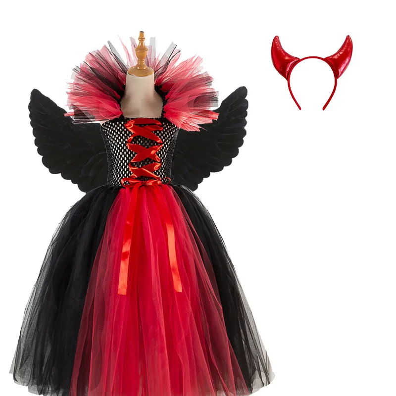 Halloween long witch costume with head buckle Witch Dress European and American Characters Play cosplay girl