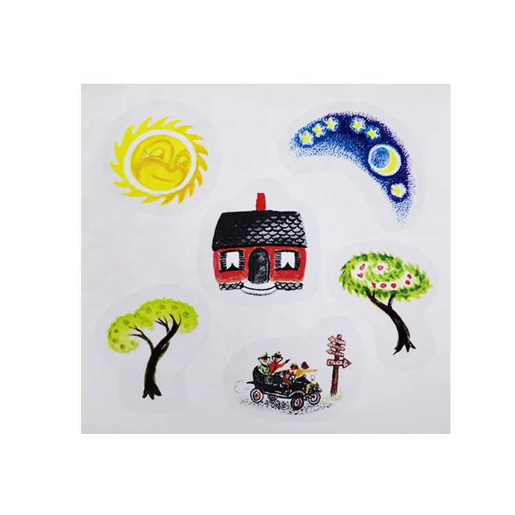 Custom No glue Self-adhesive Sticker Electrostatic film label for plastic and glass