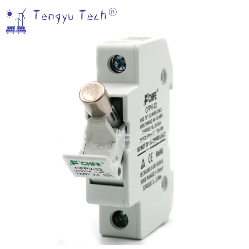Tengyu Tech 5A 10A 15A 20A 30A solar fuse connector low voltage fuse  solar fuse holder