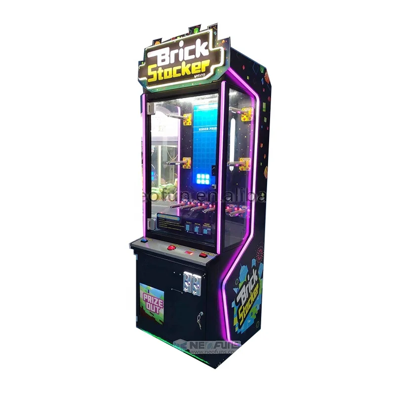 Neofuns Newest Brick Stacker Game Machine Indoor Coin Operated Plush Machine Dolls Stacker Game Machine