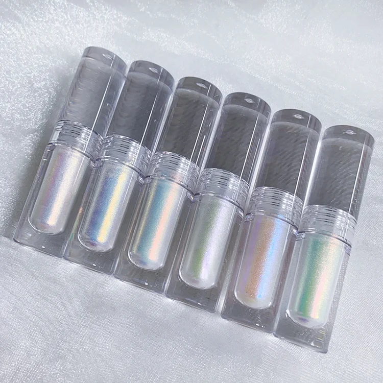 Bulk Nail Polish Liquid Type White Pearl Chrome Powder Nails Mirror Chameleon Aurora Powder Pigment Mirror Liquid Powder
