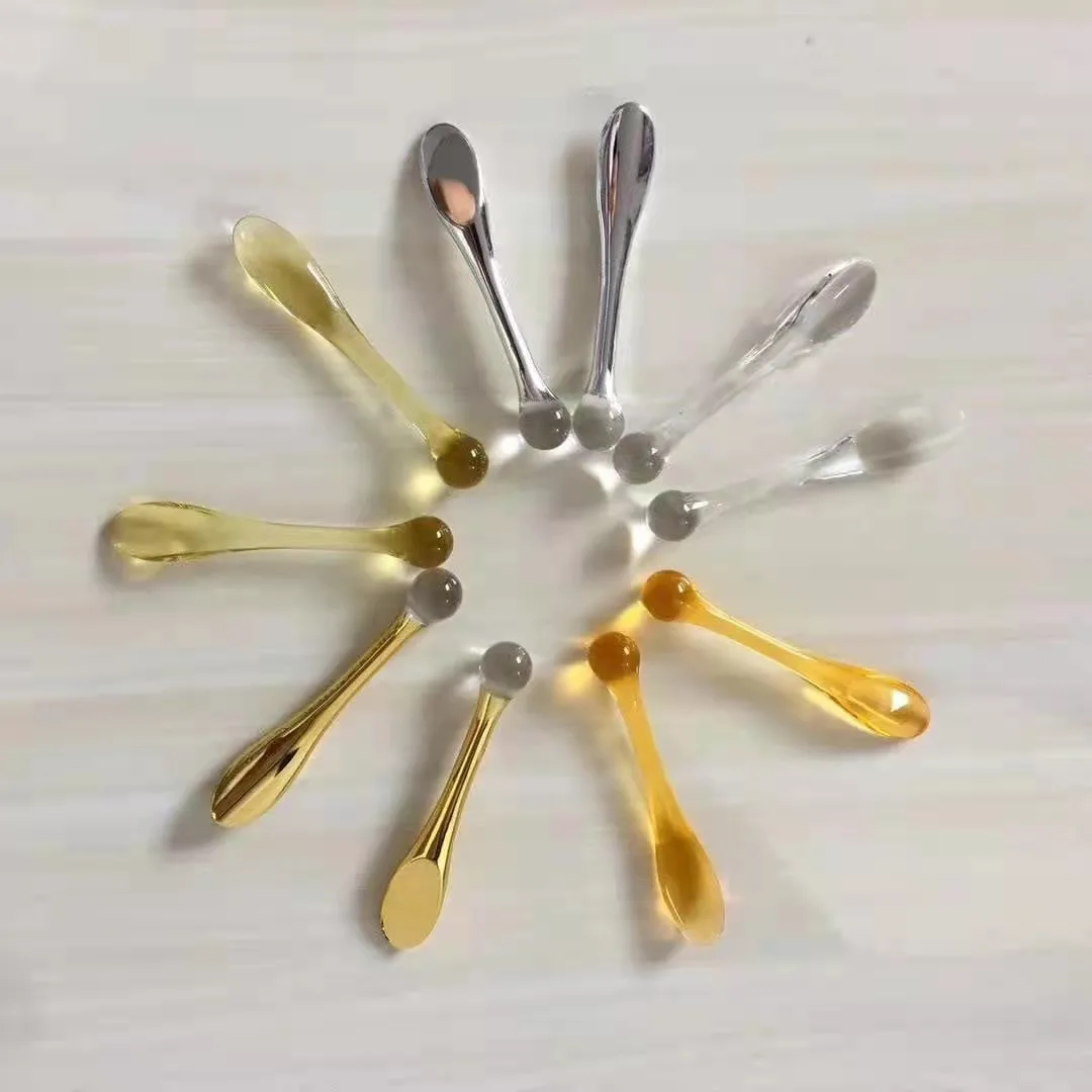 
Оптовая продажа, аппликатор для лица с логотипом на заказ, пластиковая мини-косметическая маска, ложка и массажер для глаз 