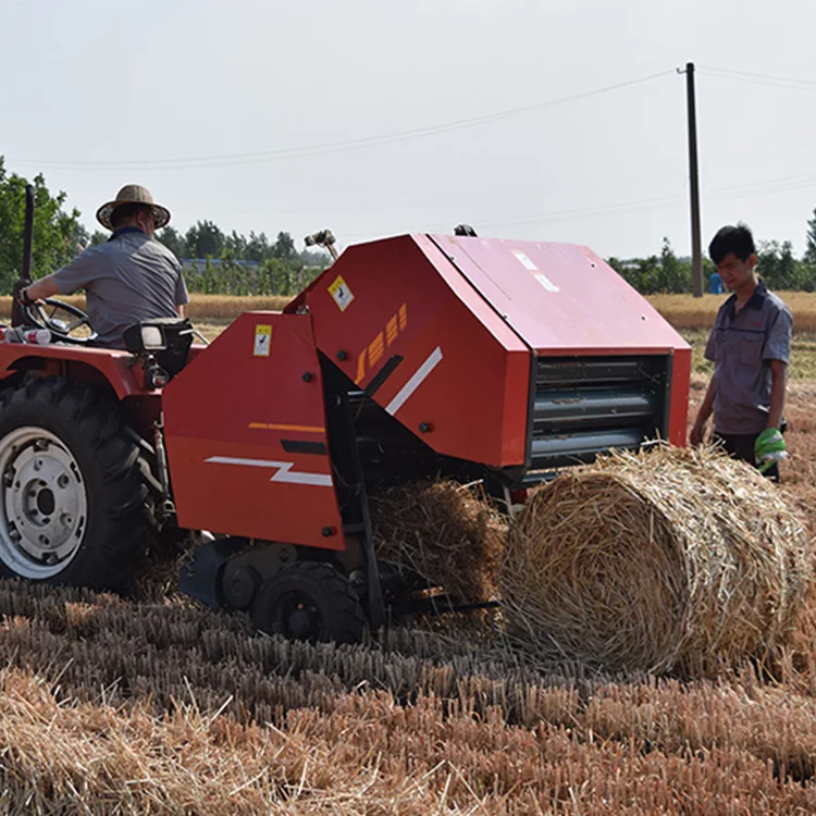 
iculture Tractor Farm small bale hay round baler Corn wheat straw baler baling machine for sale 