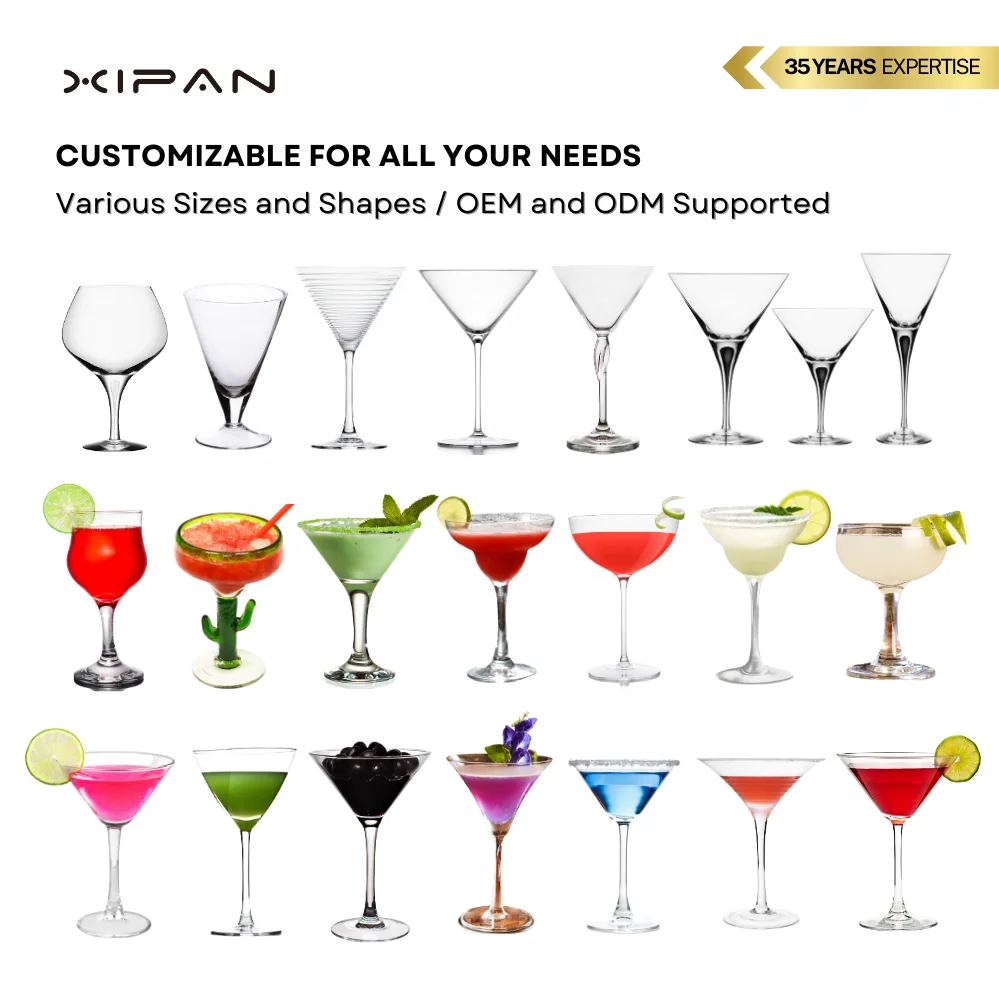 Coupe Cocktail Glass Set Hand-Blown Crystal Martini Glasses Unique Art Deco Cocktail Glasses Hotel