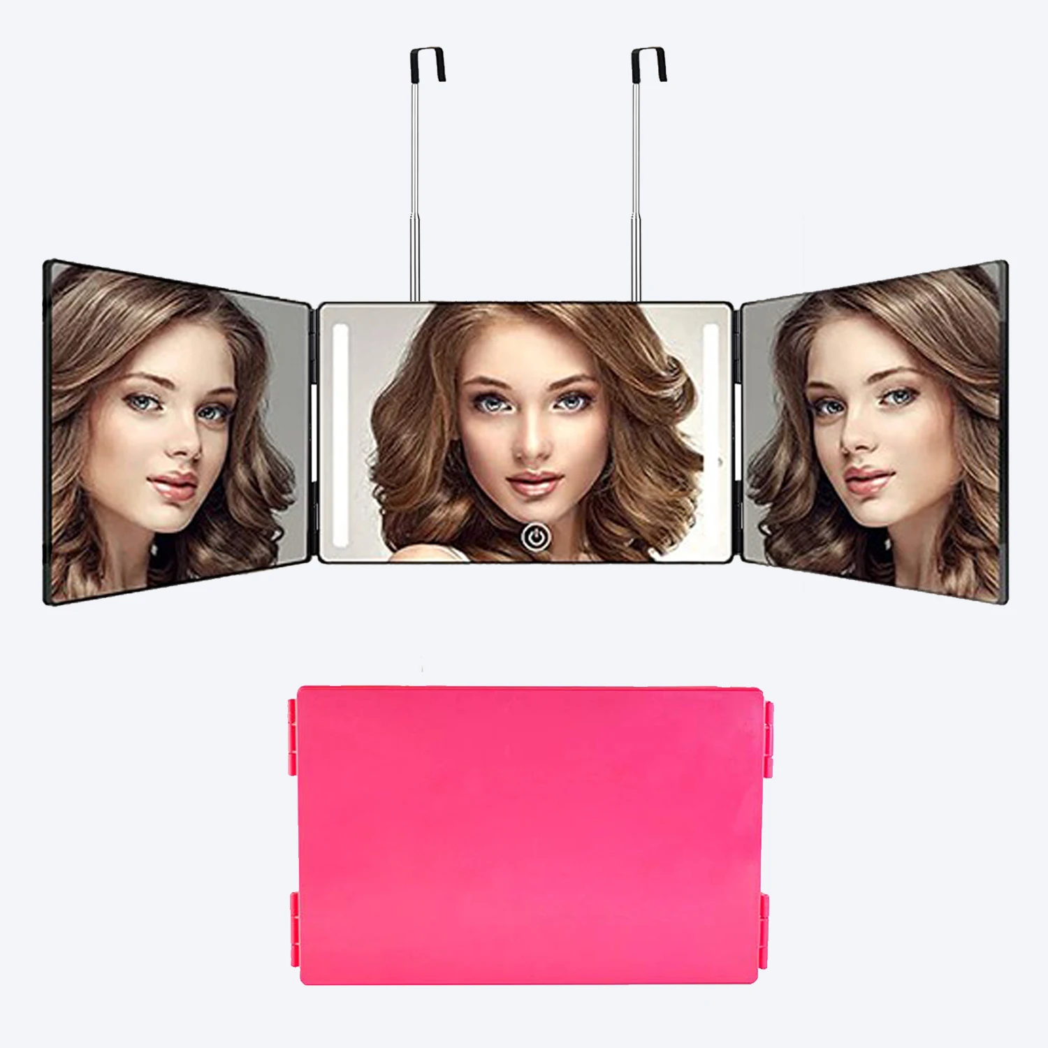 Folding vanity mirror Barber mirror bracket three-folding mirror