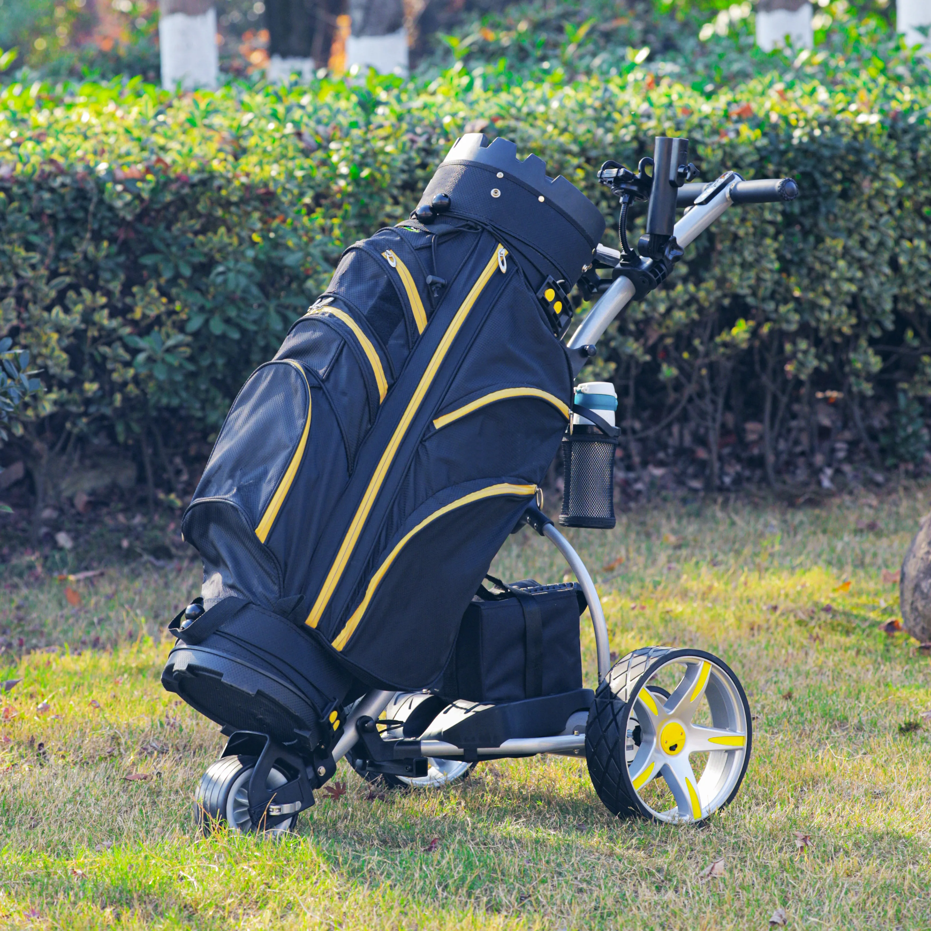 electric golf trolley 3 wheels electric scooter golf foldable golf trolley electric remote controle