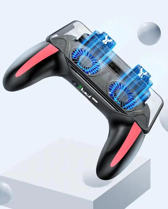 
H10 Gamepad for PUBG Controller Double Cool Fan 5000mAh Power Bank Game Controller Joystick Android IOS Mobile Gamepad 
