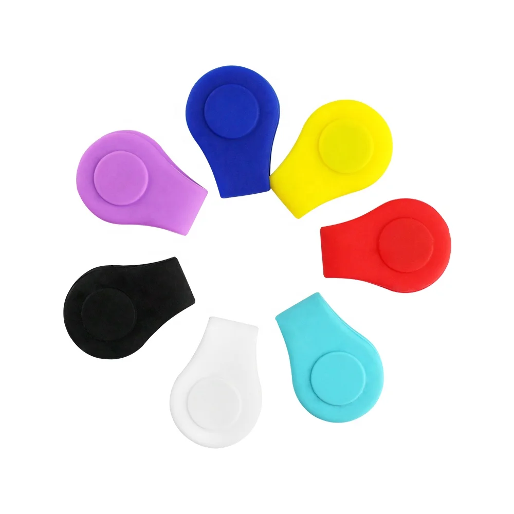 Customized Hot Sell Rubber Hat Clip Ball Marker Magnetic Silicone Golf Hat Clip
