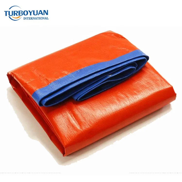 China manufacturer foodstuffs HDPE / PE tarpaulin covers for awning blue orange silver