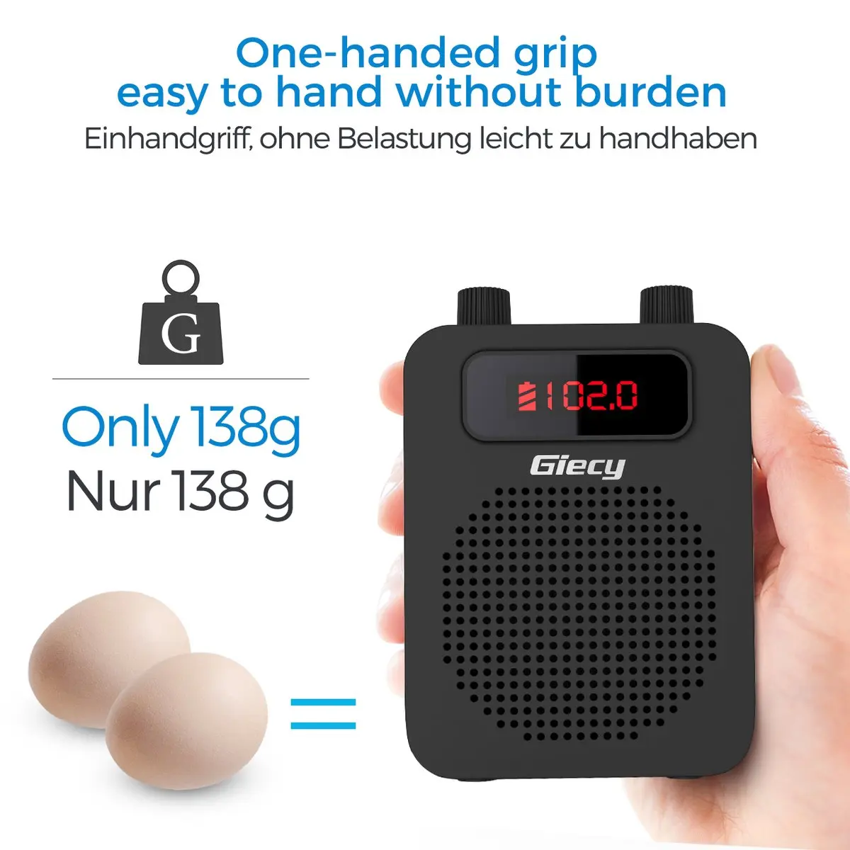 
Giecy 103 Best Selling Wireless Teachers Waistband Voice Amplifier with Head Worn Mic 