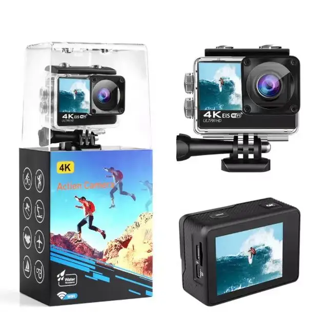 Go pro Type 4K 3840*2160 60FPS Touch screen sports action camera with WiFi EIS 100ft waterproof & helmet accessories kit