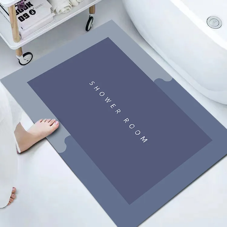 Super Absorbent Bath Mat Quick Drying Bathroom Mats With Rubber Non-Slip Bottom Easy to Clean Bathroom Rug Kitchen Doormat