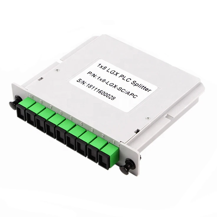 FTTH 1x8 LGX Тип коробки сплиттер SC APC UPC Волоконно-Оптический PLC ABS Кассетный разъем в тип одиночный