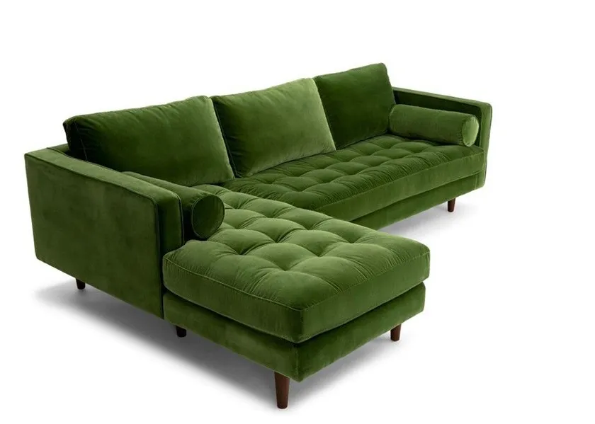 4 seater Velvet corner reversible sofa