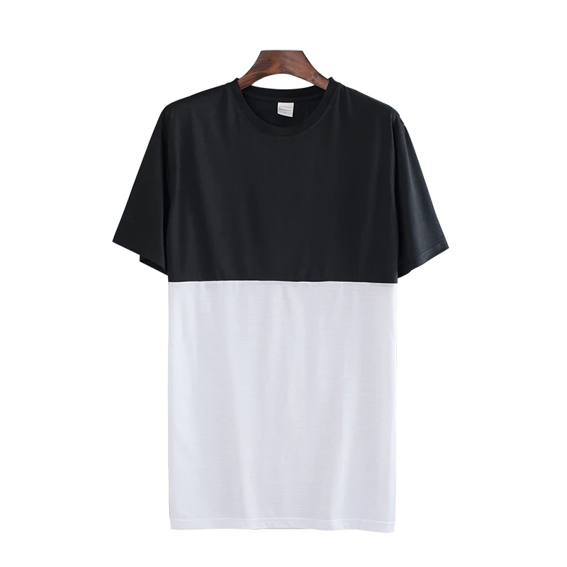 China Manufacturer 100% Cotton Mens T Shirt Short Sleeve Plain Black And White Tshirt For Men