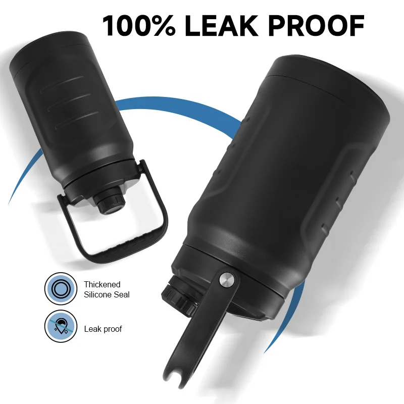 Stainless Steel Vacuum Insulated Beer Growler, Rugged Growler with Stainless Steel Interior, 36 Hours Cold