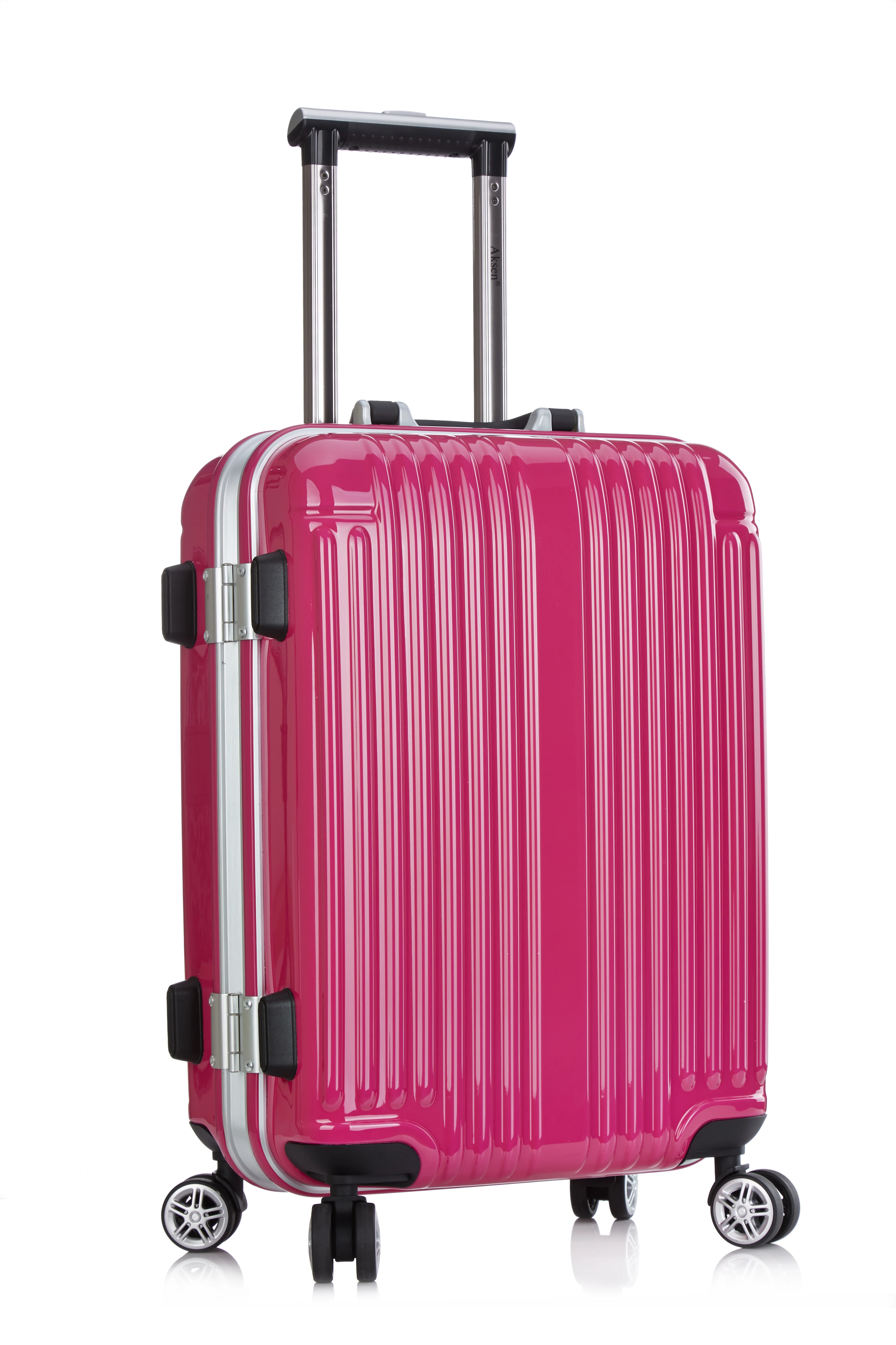 Wholesale universal wheel Lightweight shallow Aluminum frame tsa lock PC boarding suitcases luggage