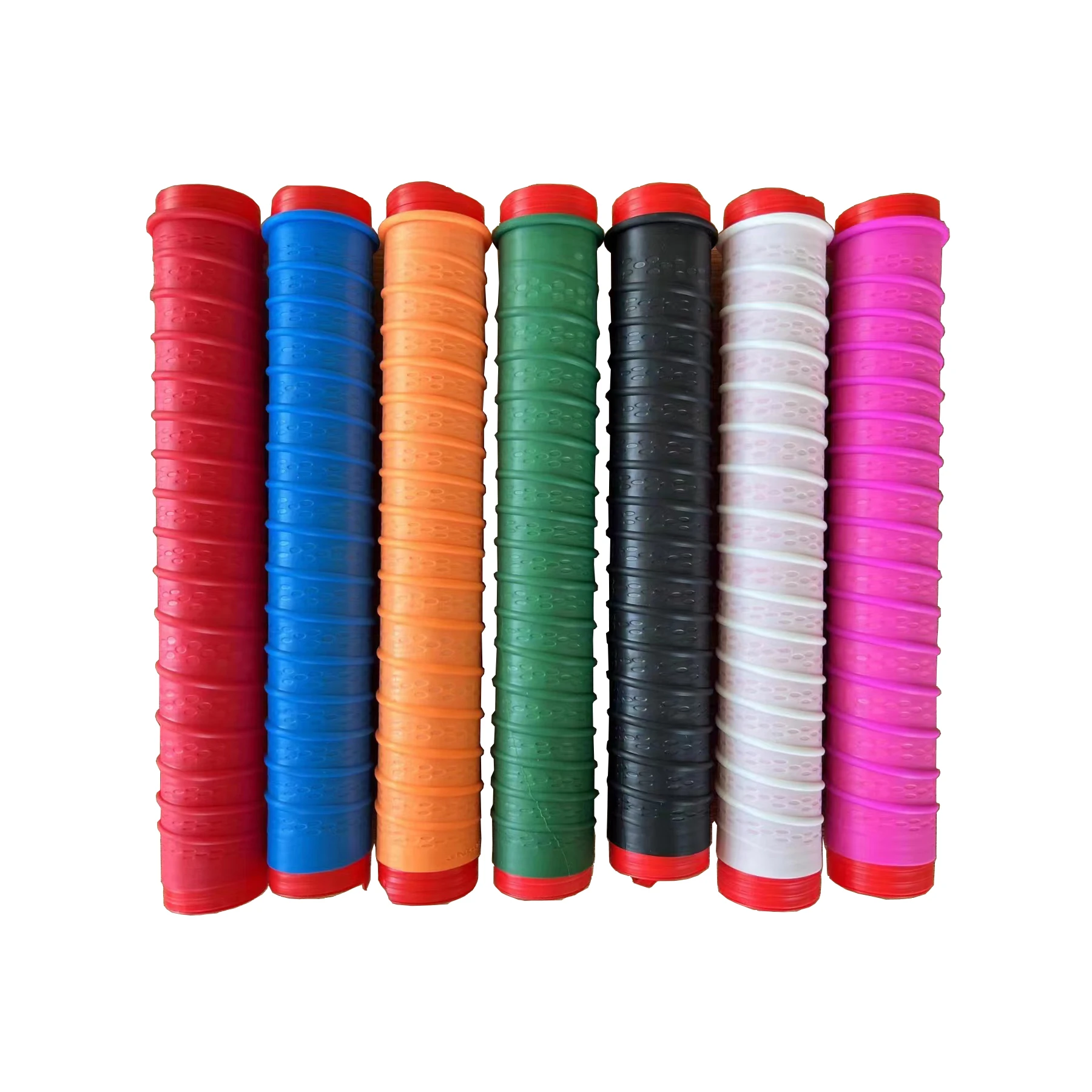 Factory Wholesale Colourful Silicone Rubber Tennis Racket Grip Anti Slip Badminton Padel Rackets Over Hand Cold Shrink Tube Grip