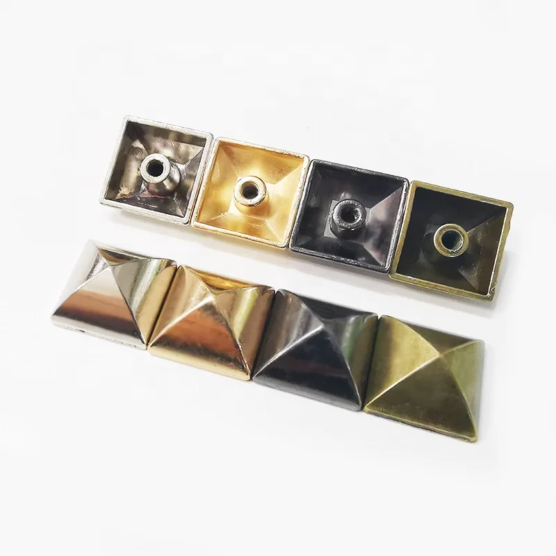 Factory Price 10x26mm Metal Spike Rivet Stud For Punk Apparels Cone Alloy Spike Screw Rivet Back Leather Hardware