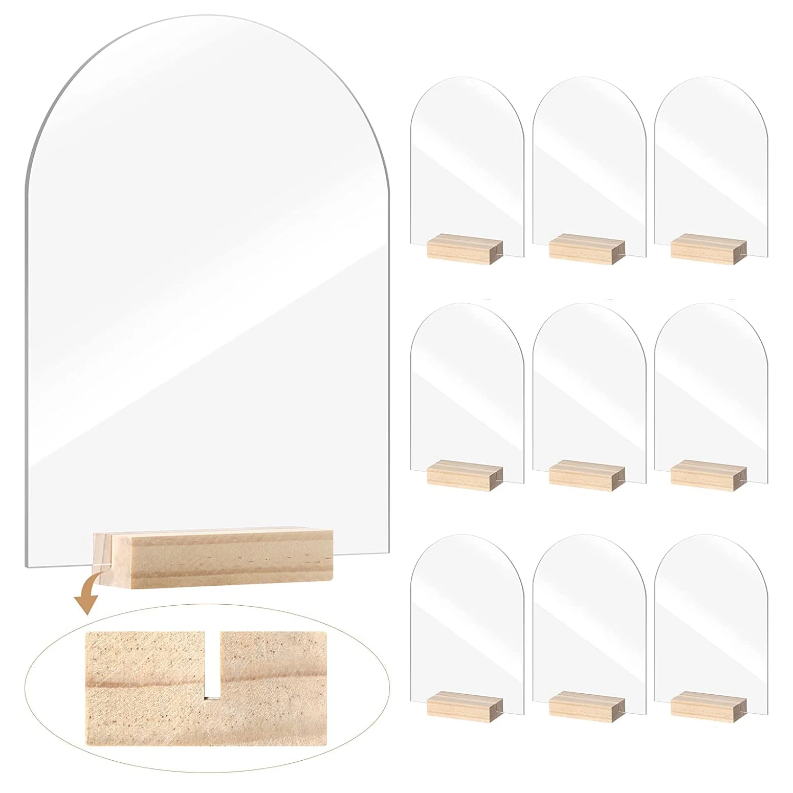 Nicro Custom Luxury Wedding Centerpieces Party Supplies Clear Blank Sheets DIY Place Cards Acrylic Table Numbers Holder Sign