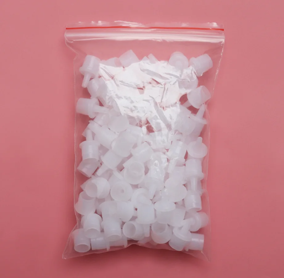 wholesale Grafting Eyelash Glue Bottle Stopper Replace Cork Eyelash Glue Bottle Mouth Sealing Plug Easy Replacement 100pcs/bag