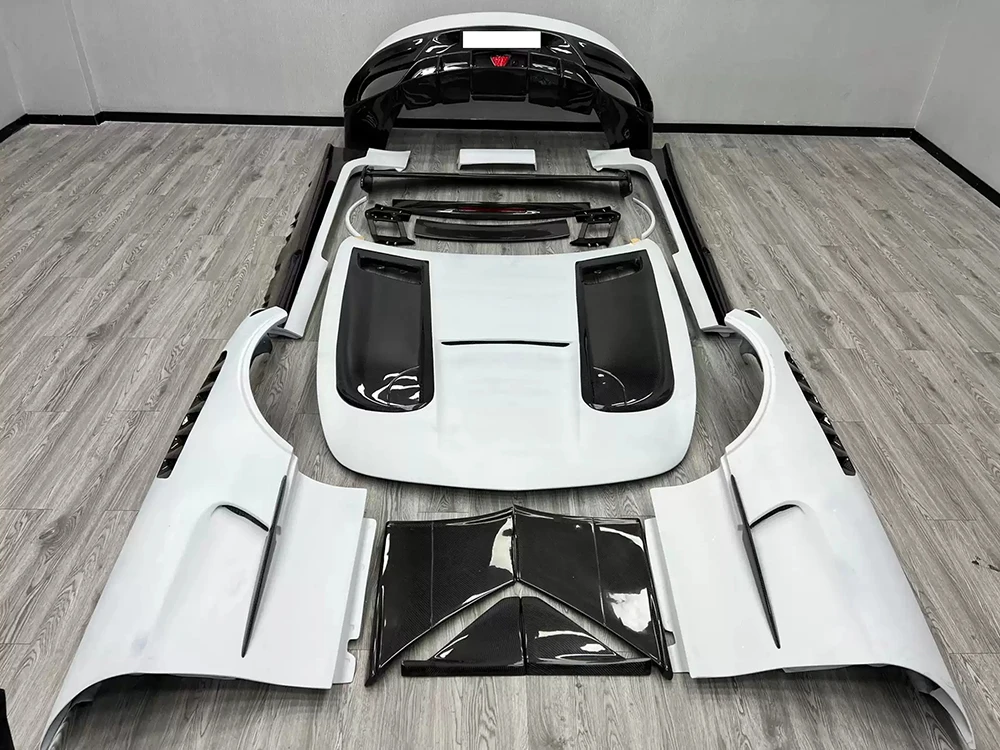 Upgrade FRP Half Carbon Fiber Bodykit for Mercedes-Benz AMG GT GTC GTS GTR to Black Series BS Wide Body Kit