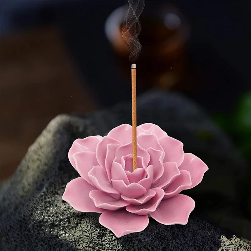 Flower Burner Stick Holder Buddhism Lotus Line Incense plate Sandalwood Coil Base Temples Yoga Studios Home Decoration