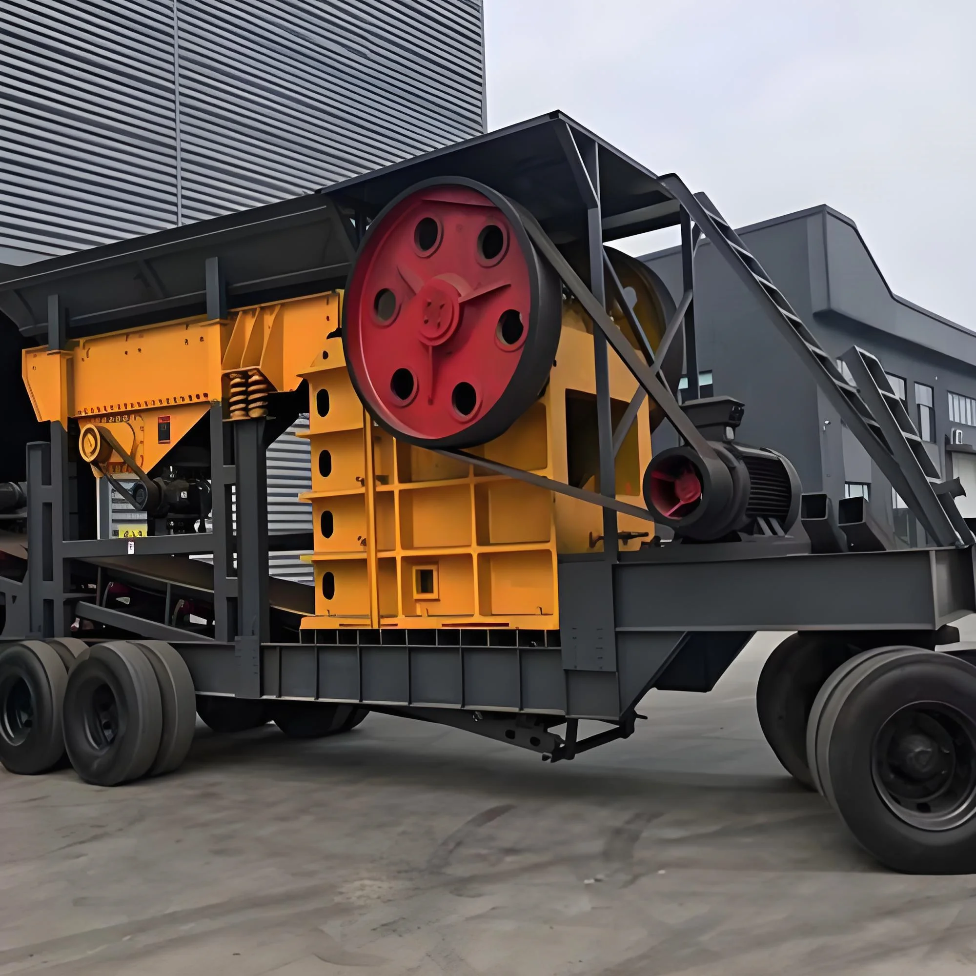 Mining Hard Rock Crusher Quarry Portable Stone Crushing Plant Mobile Jaw Hammer Impact Crusher Construction Waste Ore Processing