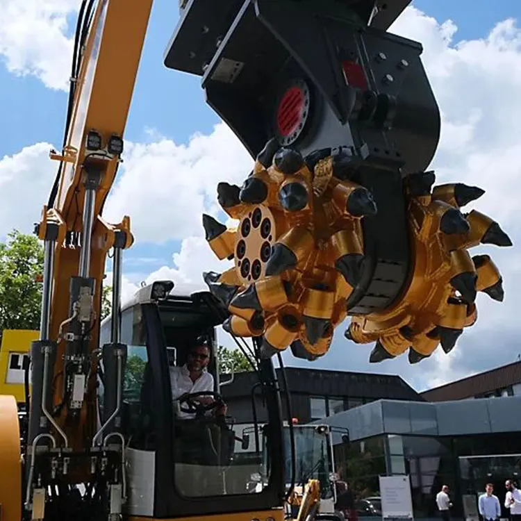 Transverse drum cutters is a compact transverse hydraulic tools be used for rock excavation demolition underground scaling