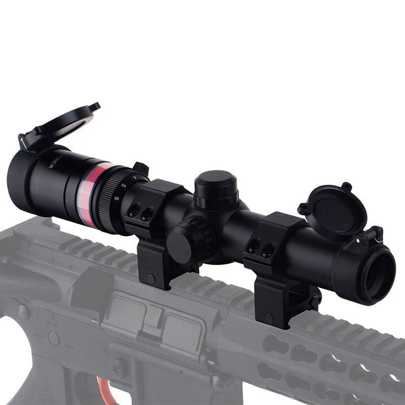 MZJ Optics 1.5-6x24 FFP Glass Etched Reticle First Focal Plane Illuminated Hunting Optical Scope Sight Mount Telescopic sights