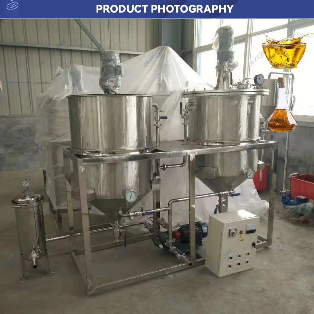 Factory Price Oil Pressing Extraction Machine Vegetable Oil Palm Crude Edible Deodorizing Tank Plant Oil Refining Tank Machine