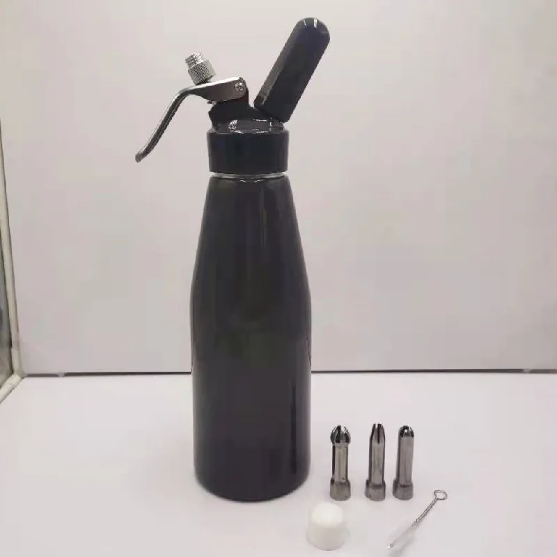 
500ml Customized Color Aluminum Cream Whipper Dispernser With Three Metal Nozzels 