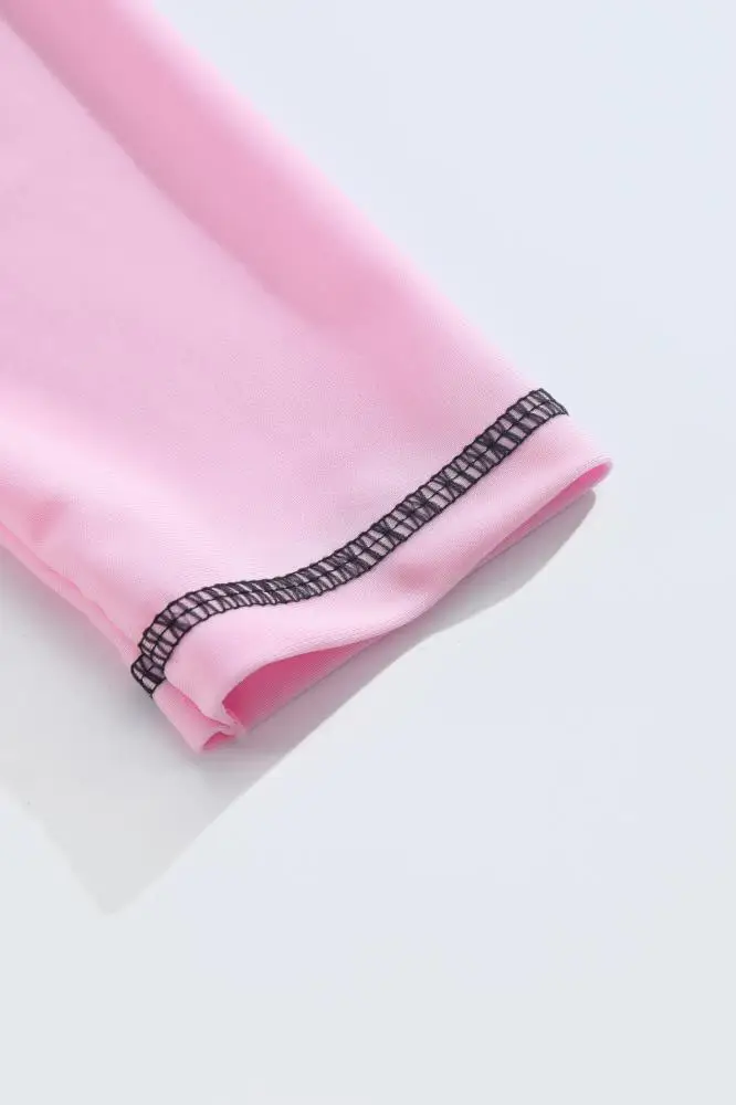 Manufacturer Wholesale Solid Color Contrasting Split Swimsuit for Youth and Girls for Children and adult