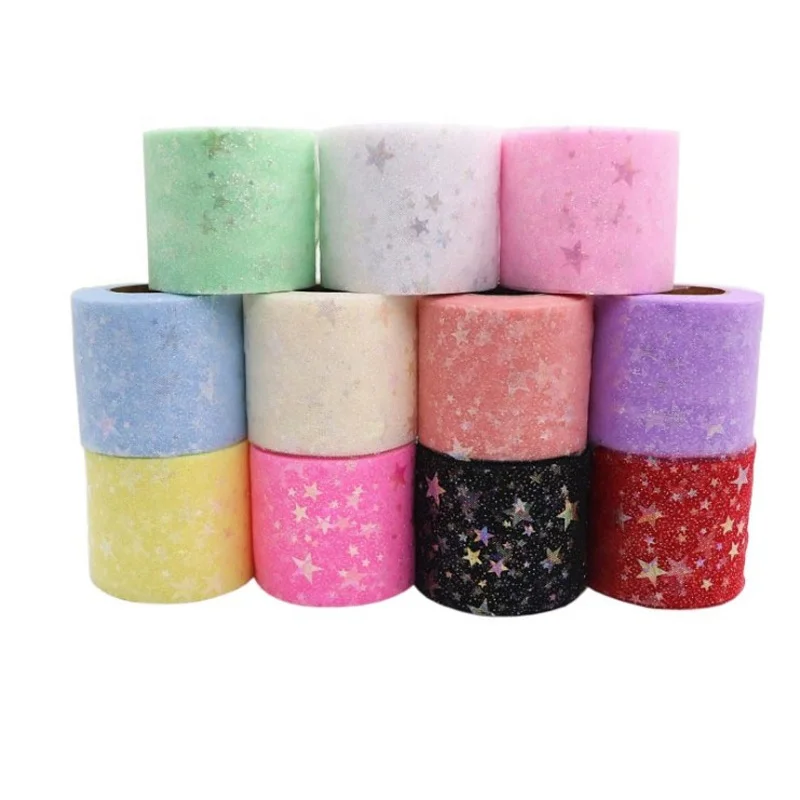 print mesh fabric tulle  roll